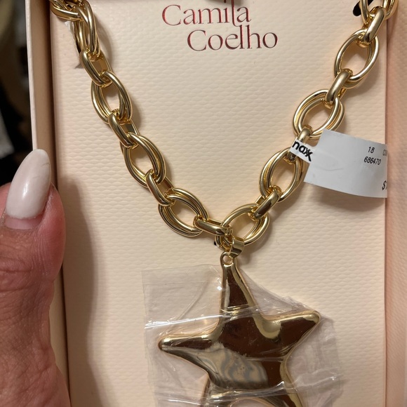 Camila Coelho Gold Chain Necklace with Star Charm - Picture 1 of 2